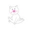 The piglet does exercises, goes in for sports. Coloring Book for kids. Colouring pictures with cute