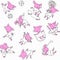 Pigs seamless patterns for fabric printing