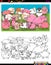 Pigs and sheep characters group color book