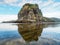 Piha Beach, Auckland, New Zealand with Lion Rock with reflections