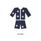 pijama icon on white background. Simple element illustration from clothes concept