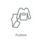 Pijama linear icon. Modern outline Pijama logo concept on white