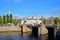 Pikalov bridge in the background of the Naval Cathedral of St. N