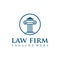 Pilar law legal firm logo icon vector template