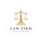 Pilar law legal firm logo icon vector template