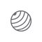 Pilates ball icon. Simple element illustration. Pilates ball symbol design template. Can be used for web and mobile