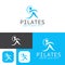 Pilates logo.Simple and creative icon style.Modern minimal. Vector illustration