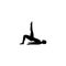 Pilates logo template design vector, fitness gymnastic.