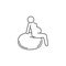 Pilates for pregnant women icon. Simple element illustration. Pilates for pregnant women symbol design template. Can be used for w
