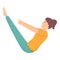 Pilates sport icon, cartoon style