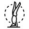 Pilates sport icon, outline style