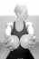 Pilates tonning ball woman yoga aerobics sport gym