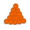 Pile of basketball ball. many of orange balls. Sports accessory