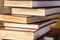Pile of Books, Elegant Manuscripts, Science and Classical Literature