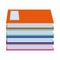 Pile of books literature knowledge home education flat style icon