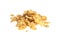 Pile of breakfast corn flakes, isolated