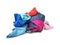 A pile of bright clothes isolated