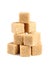 Pile of cane sugar cubes
