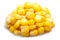 Pile of canned sweet corn grains