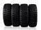 Pile of car tyres isolated on background