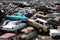 A pile of cars created with generative AI technology