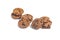 Pile Chocolate chip cookies on white background