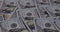 A pile close up cash hundred dollars bill of money banknote