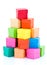 Pile of colored boxes