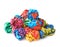 Pile of colorful crumbled paper balls