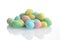 Pile of colorful mini easter eggs