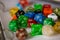 Pile of Colorful Polyhedral Dice Dungeons and Dragons