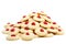 Pile of cookies with cherries