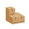 Pile crate boxes 3d cube, cardboard box for factory warehouse storage, cardboard parcel boxes stack of warehouse factory,
