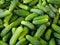 Pile of cucumbers at the market