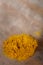 Pile of Curry powder on old wooden background