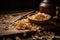 pile of delicate wooden shavings next to carving knife