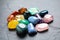 Pile of different precious gemstones