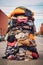 pile of donated clothes for the homeless
