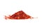 Pile of dried grinded red chili peppers