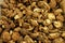 Pile of dried shiitake mushrooms, texture background