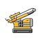 pile driver civil engineer color icon vector illustration