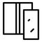 Pile drywall icon outline vector. Glue timber
