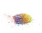 Pile of dusted paint pigment isolated