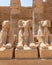 A pile of effigies of rams arranged in a row, Karnak temple, Luxor, Egypt