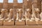 A pile of effigies of rams arranged in a row, Karnak temple, Luxor, Egypt