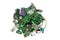 Pile of electronic waste, Motherboard computer, electronic equipment, Printed Circuit Board