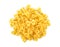 Pile of Farfalle (Bow Ties) pasta on white background