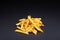 Pile of french fries over black background