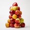 A pile of fresh apples. AI generated
