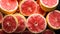 pile of fresh Pomelo fruits texture with water spots shot from a top view healty food and active lifestyle background wallpaper